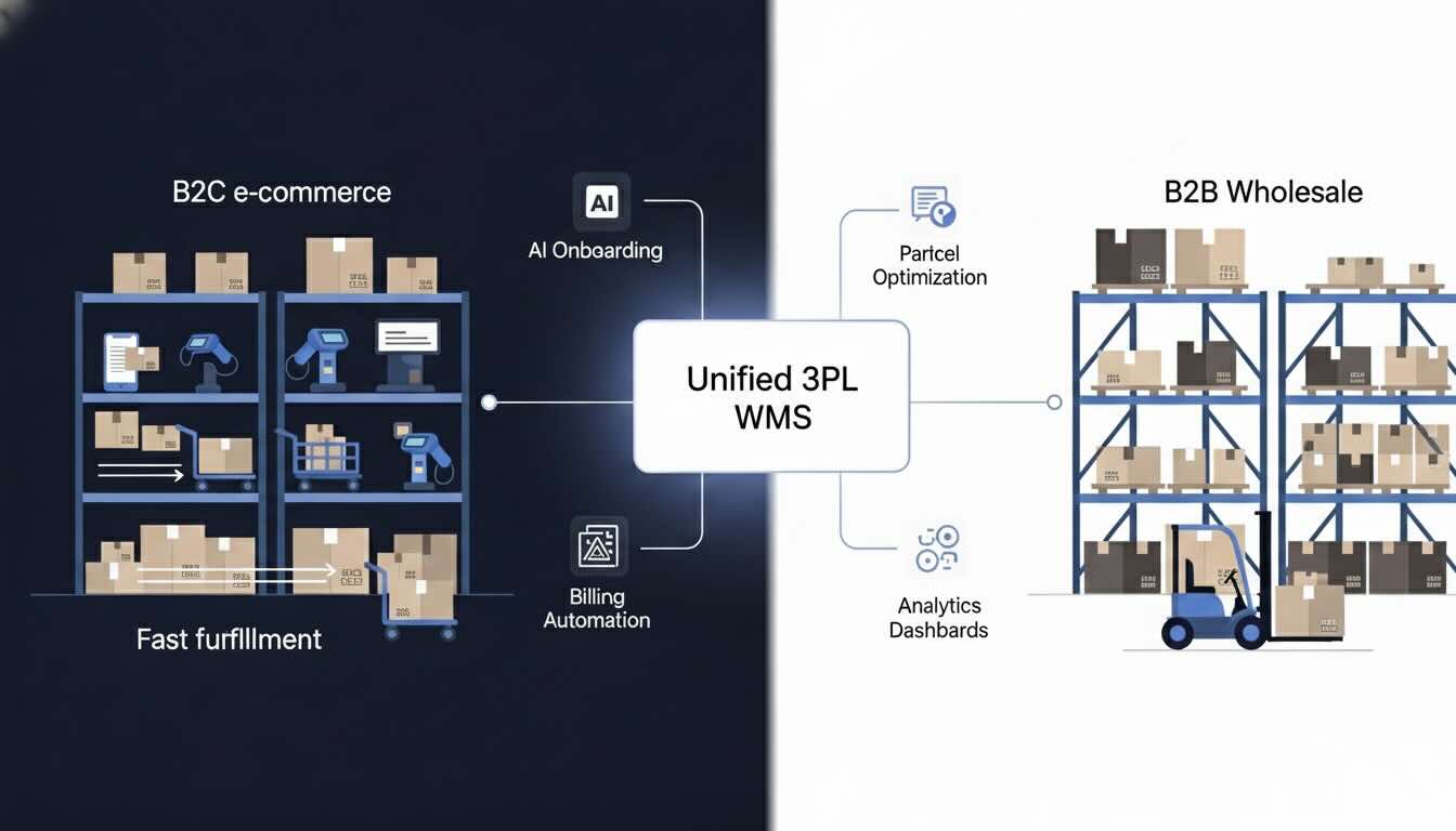 Modern 3PL Warehouse Management - unified B2C and B2B fulfillment platform