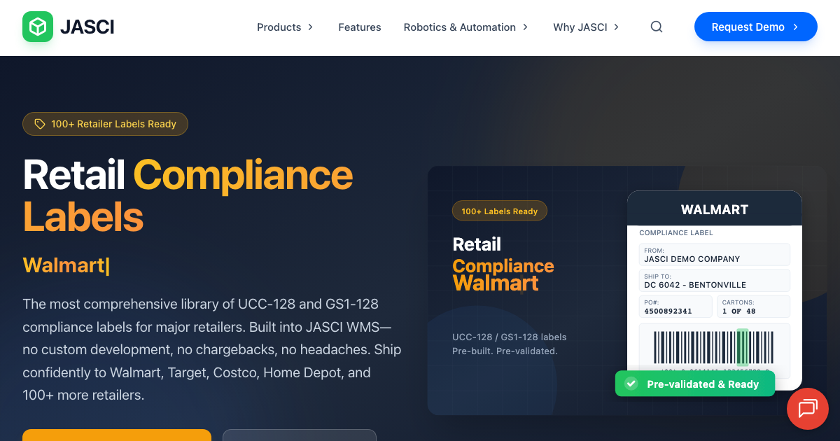 Retail Compliance & UCC-128 Label Automation | JASCI