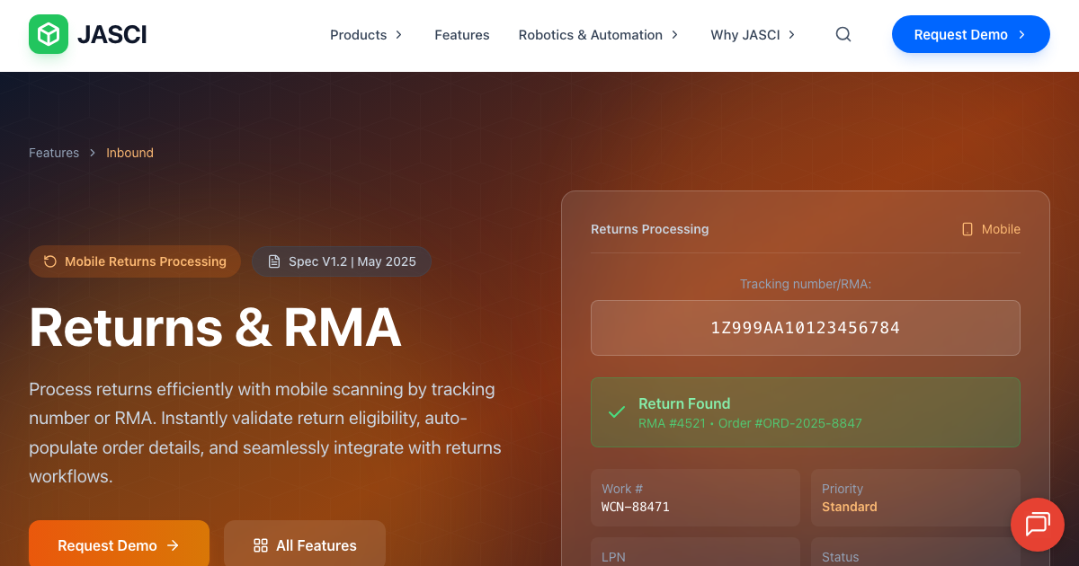 Edi Rma Return Mobile Returns and RMA Processing for Warehouses | JASCI