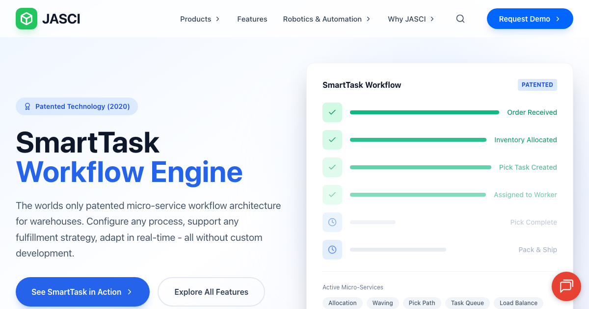SmartTask Warehouse Workflow Automation Engine | JASCI
